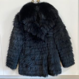 Michael Michael Kors reversible 100% real fox fur jacket with side pockets
